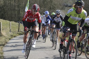 Janicke climbing the VAM-berg in Ronde van Drenthe. Photo: Sportfoto.nl/SF Road 2015